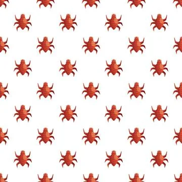 Bed bugs seamless pattern creating infestation background Stock Illustration