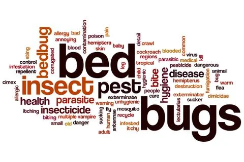 Bed bugs word cloud Stock Illustration