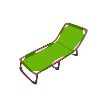 Bed camping cot cartoon vector illustration イラスト素材