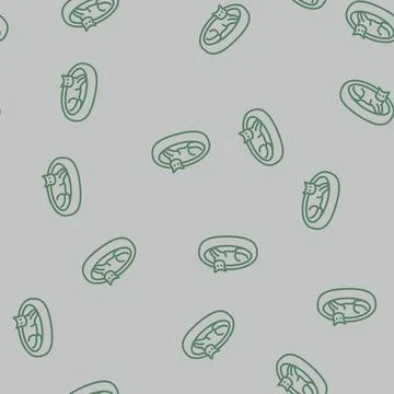 Bed cat breeding line seamless pattern Stockillustratie