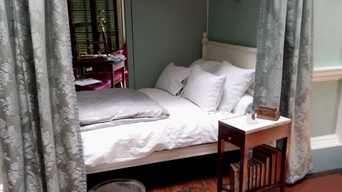 Bed Chamber inside Monticello Stock Footage 134539660