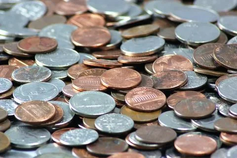 Bed of change Stock Photos