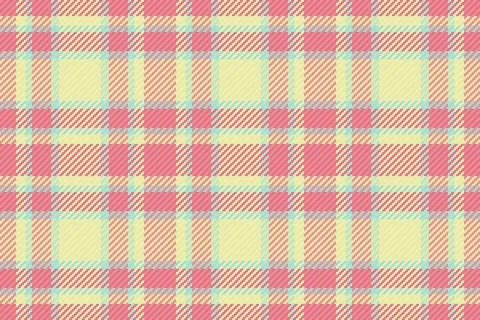 Bed fabric tartan vector, pretty plaid background texture. Calm pattern tex.. Illustrazione stock