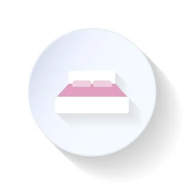 Bed flat icon Stock Illustration