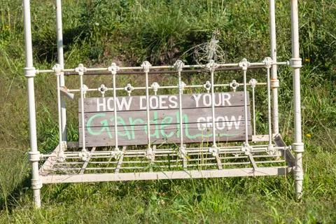 Bed Garden Statement Stock Photos