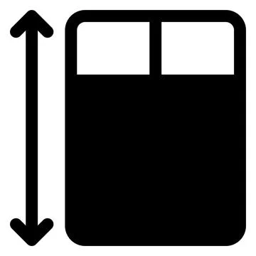 Bed glyph icon vector illustration isolated on white background Stock Illustration