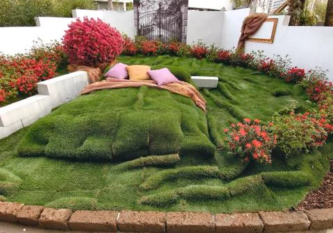 Bed of grass Stock Photos