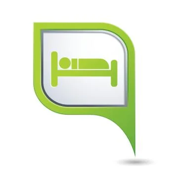 Bed GREEN pointer Stock Illustration