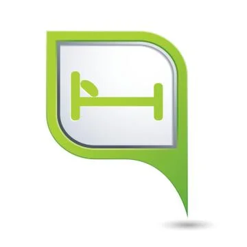 Bed GREEN pointer Stock Illustration