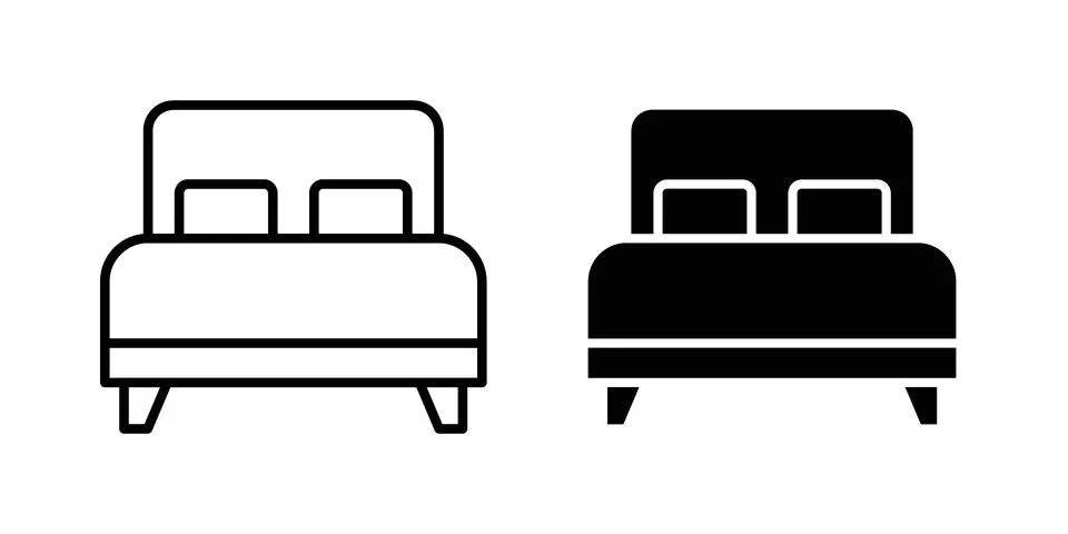 Bed icon concept. best for web design Stock Illustration