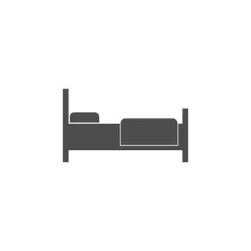 Bed icon. Elements of web icon. Premium quality graphic design icon. Signs and Stock Illustration
