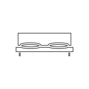 Bed icon flat Stock Illustration