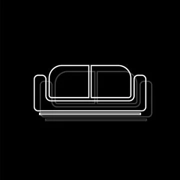 Bed icon flat Stock Illustration