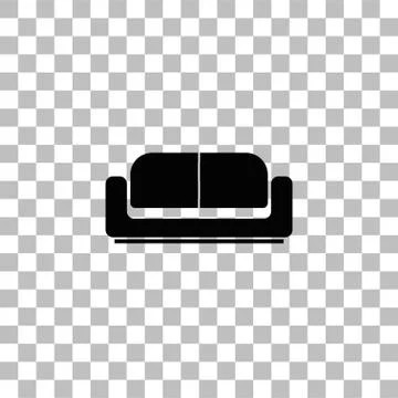 Bed icon flat Illustrazione stock