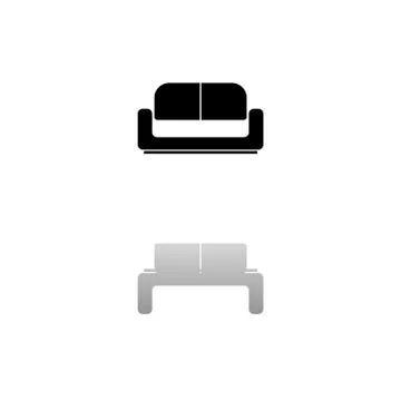 Bed icon flat Illustrazione stock