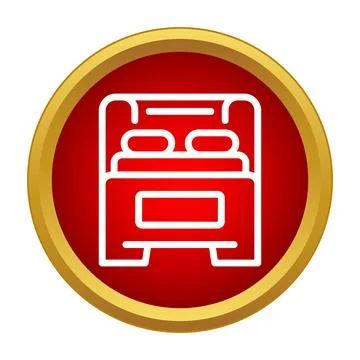 Bed icon for hotel accommodation and sleep concept イラスト素材