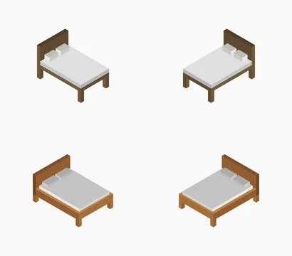 Bed icon illustrated in vector on white background 스톡 일러스트