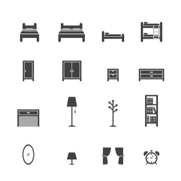 Bed icon Stock Illustration