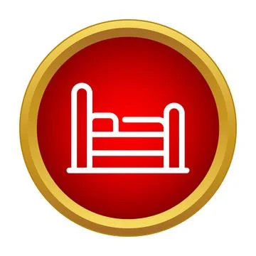 Bed icon representing hotel room accommodation availability Stock Illustration