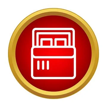 Bed icon representing hotel room accommodation and sleeping イラスト素材