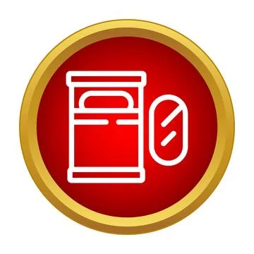 Bed icon showing accommodation and sleeping concept Stock Illustration