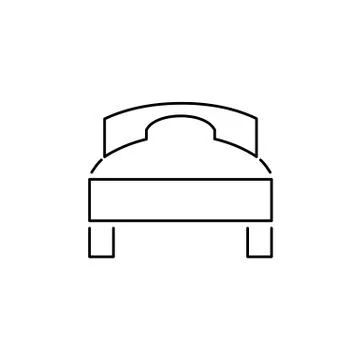 Bed icon simple flat style vector illustration Stock Illustration
