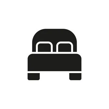 Bed icon vector basic design simple and modern Illustrazione stock