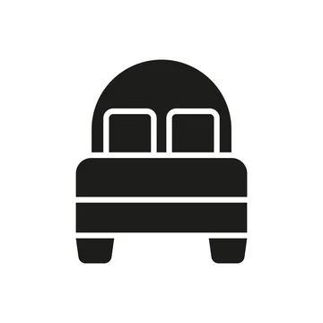 Bed icon vector basic design simple and modern Illustrazione stock