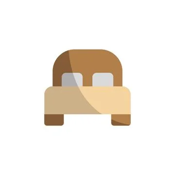 Bed icon vector basic design simple and modern Illustrazione stock