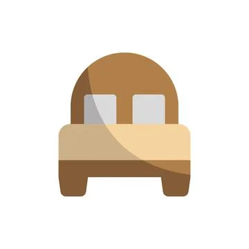 Bed icon vector basic design simple and modern Illustrazione stock