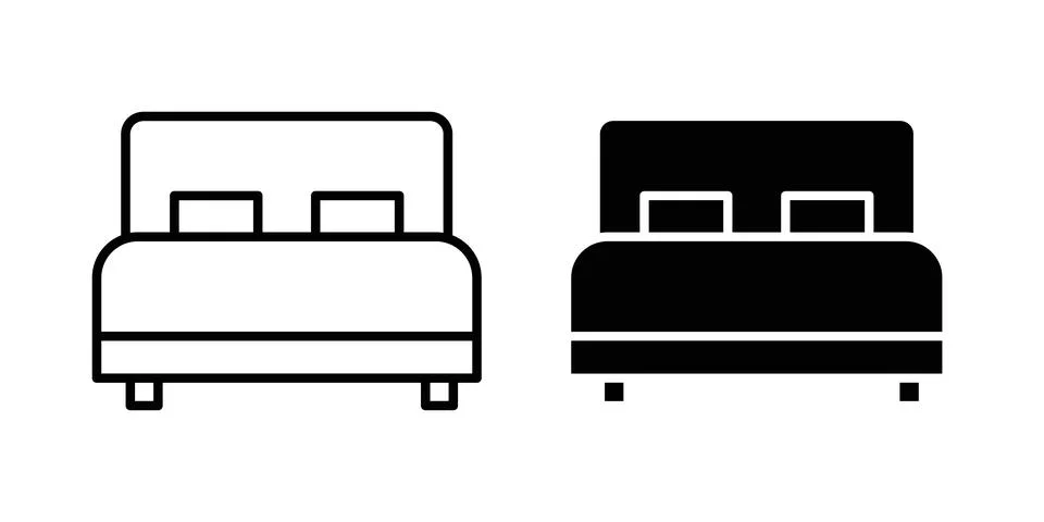 Bed icon vector editable eps10 Ilustración de archivo