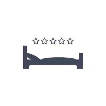 Bed Icon Vector flat design style Stock Illustration