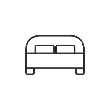 Bed icon. Vector illustration, flat design. - Vector Stock Illustration