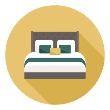Bed icon. Vector illustration in flat style Stock Illustration