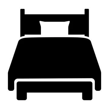 Bed icon. Vector illustration isolated on white Stock Illustration