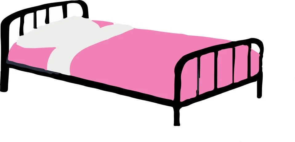 Bed icon on white background Stock Illustration