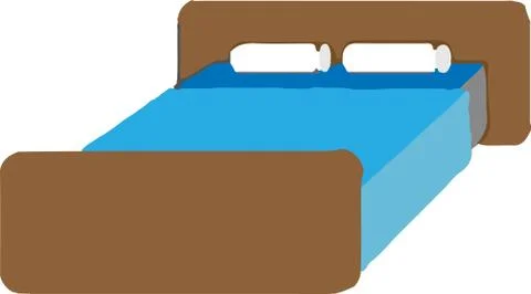 Bed icon on white background Stock Illustration