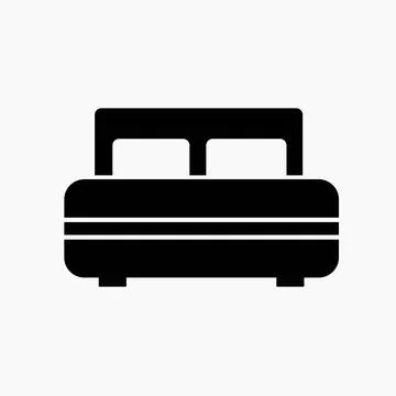 Bed icon on white background. Vector illustration. Stock Illustration