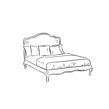 Bed illustration Stock Illustration