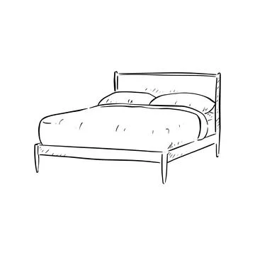 Bed illustration Illustrazione stock