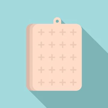 Bed inflatable mattress icon, flat style Stockillustratie