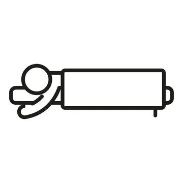Bed insomnia icon outline vector. Sleep problem 스톡 일러스트