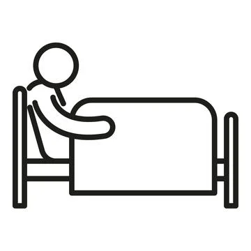 Bed insomnia icon outline vector. Sleep problem 스톡 일러스트