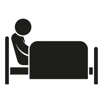 Bed insomnia icon simple vector. Sleep problem Stockillustratie