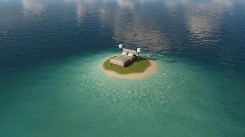 Bed on the island Stock Footage 61515757