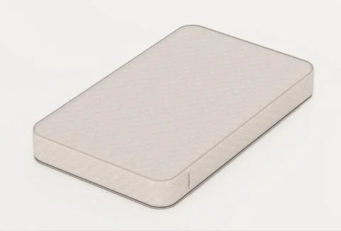 Bed isolated on white background. 3D illustration Stock Illustration