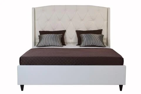 Bed isolated on white. Stock Photos