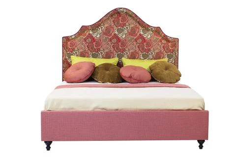 Bed isolated on white Stock Photos