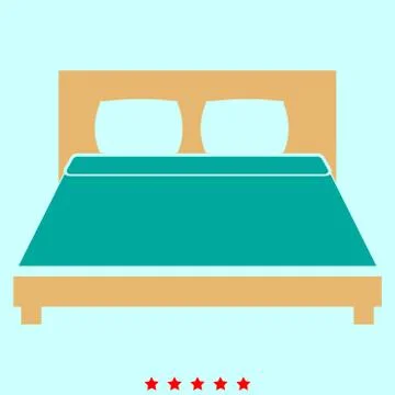 Bed it is icon . Stock Illustration