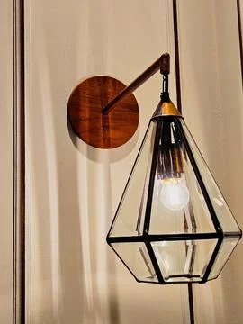 The bed lamp decoration Stock Photos